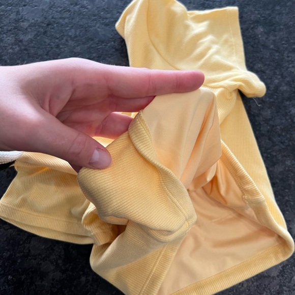 Yellow Ribbed Crop Top - Picture 2 of 5